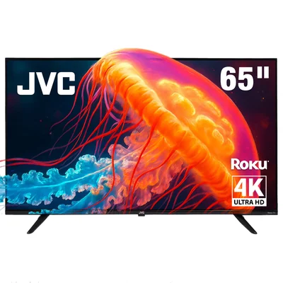 Pantalla JVC Smart TV 65 pulgadas 4K UHD LED Frameless Roku TV Dolby Audio Modelo SI65URF