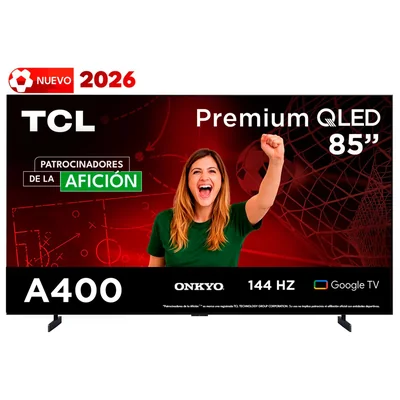 Pantalla de 85" TCL 85A400 QLED 4K GTV