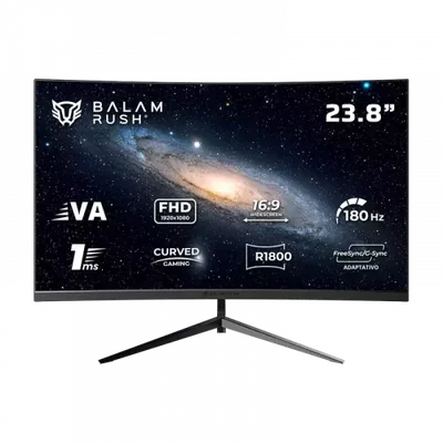 Monitor Gamer Curvo Balam Rush Andromeda MAG24Y LED VA 23.8", 1920x1080 Full HD, G-Sync/FreeSync, 180Hz, HDMI/DisplayPort, Negro