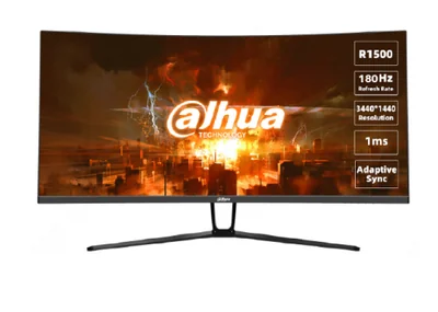 Monitor Gamer Curvo Dahua DHI-LM34-E330C LED VA 34", 3440x1440 Ultra Wide Quad HD, FreeSync, 180Hz, HDMI/DisplayPort, Negro