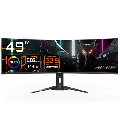 Monitor Gamer Curvo AORUS CO49DQ QD-OLED 49", 5120x1440, FreeSync, 144Hz, HDMI/DisplayPort, Bocinas Integradas, Negro