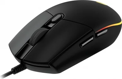Mouse Gamer Ergonómico Logitech G203 LightSync, Alámbrico, Óptico, 8.000DPI, USB-A, Negro