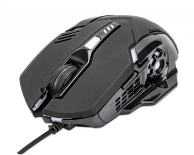 Mouse Gamer Ergonómico Manhattan 179256, Alámbrico, Óptico, 3.200DPI, USB-A, Negro