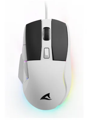 Mouse Gamer Ergonómico Sharkoon Skiller SGM35, Alámbrico, Óptico, 6.400DPI, USB-A, Blanco