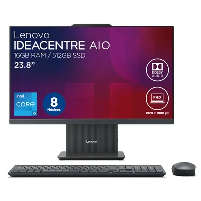 Desktop All In One Lenovo IdeaCentre 23.8" Intel Core i5-13420H / 8 núcleos /16 GB RAM /512 GB SSD Windows 11 Home