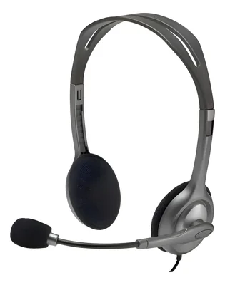 Logitech Audífonos con Micrófono H111, Alámbrico, 1.8 Metros, 3.5mm, Gris