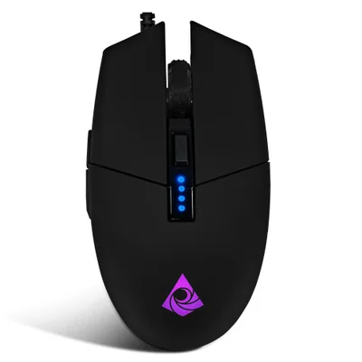 Mouse Gamer Munfrost Óptico Tritón ARGB, Alámbrico, USB-A, 12.000DPI, Negro Mate