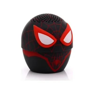 Mini Bocina Portatil Bitty Boomers Marvel Miles Morales Spider Man Inalambrica Bluetooth Negro Rojo Nuevo