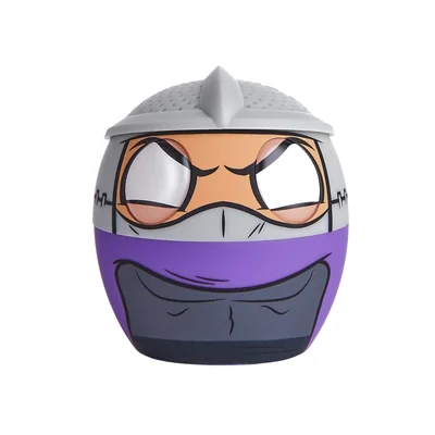 Mini Bocina Portatil Bitty Boomers Nickelodeon TMNT Shredder Destructor Inalambrica Bluetooth Gris Morado Nuevo