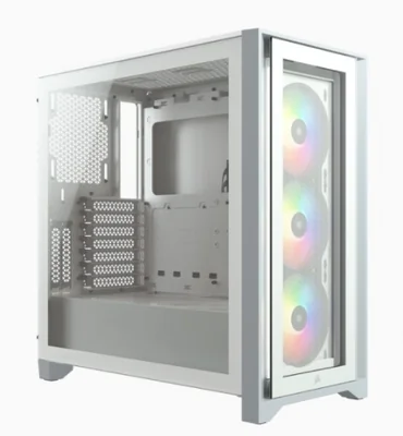 Gabinete Corsair iCUE 4000X RGB, Midi-Tower, ATX/EATX/Micro-ATX/Mini-ITX, USB 3.0, sin Fuente, 3 Ventiladores Instalados, Blanco