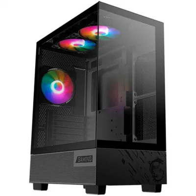 Gabinete MSI PAG PANO M110A, Midi-Tower, Micro-ATX/Mini-ITX, USB 2.0/3.0, sin Fuente, 3 Ventiladores Instalados, Negro