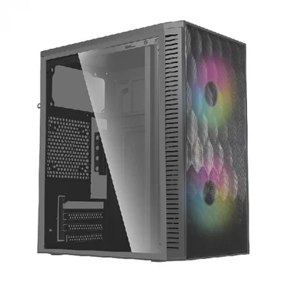 Gabinete Acteck Fuji GC470, Mini-Tower, Micro-ATX/Mini-ITX, USB 2.0/3.0, con Fuente de 500W, 2 Ventiladores Instalados, Negro