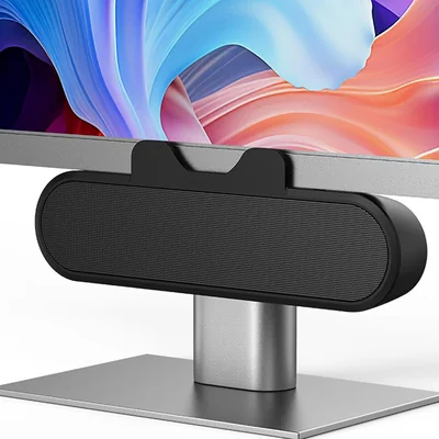 Clip en Altavoz de Computadora, Barra de Altavoz de Monitor USB con Clip Encendido