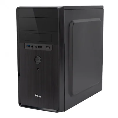 Gabinete Stylos Gabinete Mini, Mini-Tower, Micro-ATX/Mini-ITX, USB 3.0, con Fuente de 500W, sin Ventiladores Instalados, Negro/Rojo