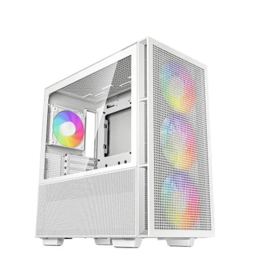Gabinete DeepCool CH560, Midi-Tower, ATX/EATX/Micro-ATX/Mini-ITX, USB 3.0, sin Fuente, 4 Ventiladores Instalados, Blanco