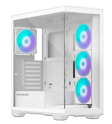 Gabinete Munfrost POLARIS, Midi-Tower, ATX/Micro-ATX/Mini-ITX, USB 3.0, sin Fuente, 4 Ventiladores Instalados, Blanco