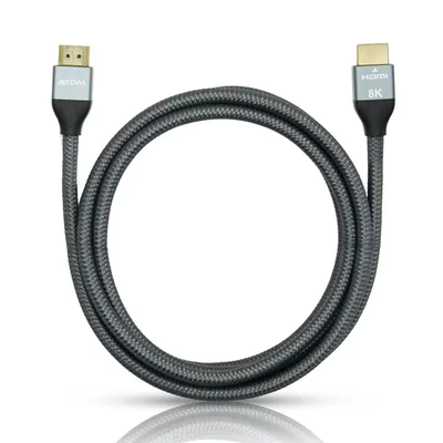 Cable HDMI 2.1 ATOM GAMES 8K para Multiplataforma en Color Gris
