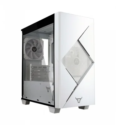 Gabinete Batauro Enfiniti, Midi-Tower, ATX/Micro-ATX/Mini-ITX, USB 2.0/3.0, con Fuente de 450W, 2 Ventiladores Instalados, Blanco