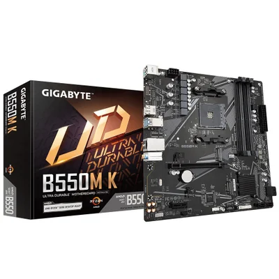 Tarjeta Madre Gigabyte B550M K (rev. 1.0), Micro-ATX, Socket AM4, AMD B550, 128GB DDR4, HDMI/DP para AMD