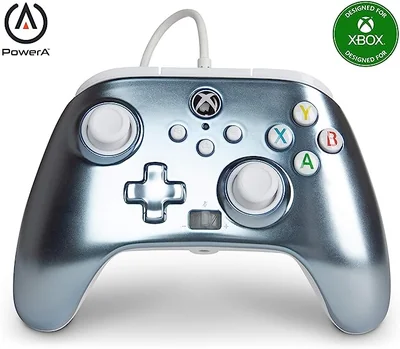PowerA Enhanced Wired Controller - Metallic Ice, Gamepad, Controlador de Videojuegos - Standard Edition.
