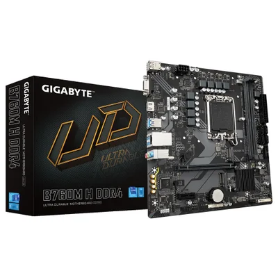 Tarjeta Madre Gigabyte B760M H, Micro-ATX, LGA 1700, Intel B760, 64GB DDR5, HDMI/DP para Intel