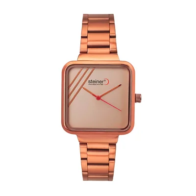 Reloj Steiner Análogo Para Dama Color Oro Rosa ST23198WQ-1