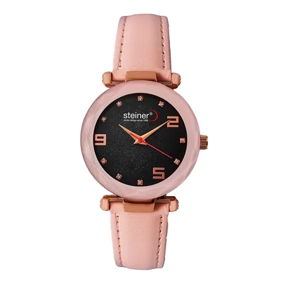Reloj Steiner Análogo Para Dama Color Rosa ST23244WQ-1