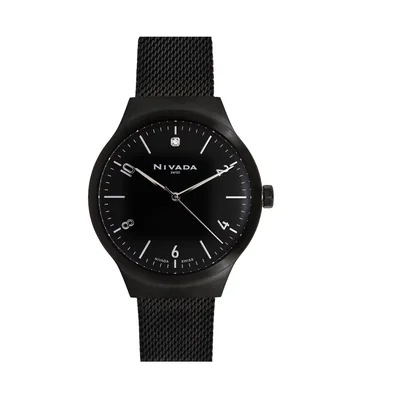 Reloj Nivada Corporate Dama Cara Negra Arabigo