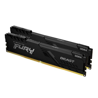Kit Memoria RAM Kingston FURY Beast Black DDR4, 3600MHz, 32GB - 2 x 16GB, CL18, XMP