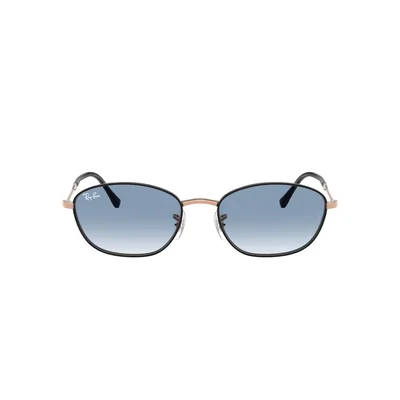 Lentes de Sol Ray Ban Pulido Negro Sobre Oro Rosado para Mujer