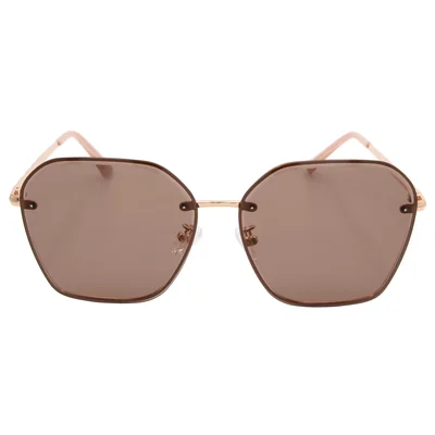 Lentes De Sol Cuadrados Metal Dorado Micas Cafés Para Mujer Westies