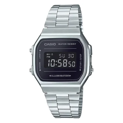 Reloj Casio Unisex Plateado A168WEM-1VT Para Dama