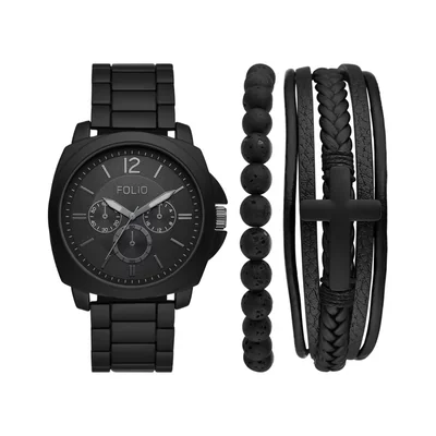 Set Reloj y Pulseras Mass Market Para Hombre FMDFL6051
