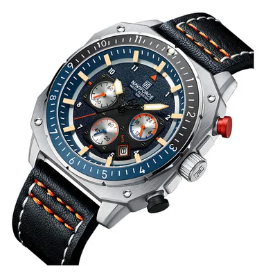Reloj NAVIFORCE Multifunción Cronógrafo Cuero Resistente al Agua NF8057