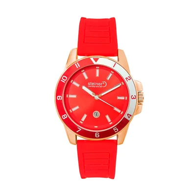 Reloj Steiner Análogo Para Caballero Color Rojo ST23226WQ-1
