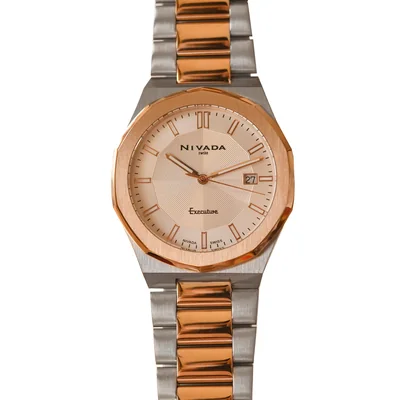 Reloj Nivada Corporate Caballero Fecha Cara Plata Indices