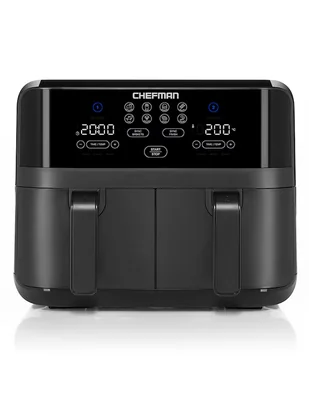 Freidora de aire con compartimento doble Chefman 8 L Rj38-Sqpf-45Tdb-Mx