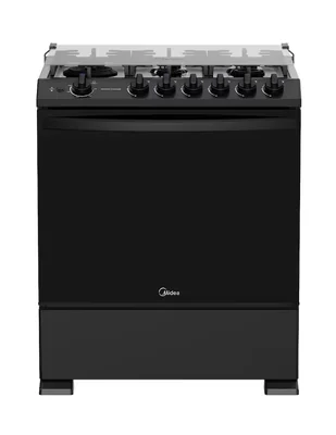 Estufa de piso a Gas natural/LP Midea 75.7 cm MGS30FS1LIASBT de 6 quemadores