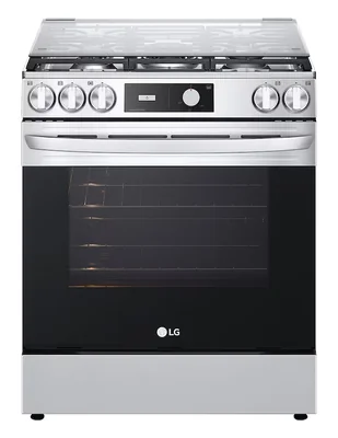 Estufa de piso a Electrónica Lg Lupin 2 76 cm LRGL5843S de 5 quemadores