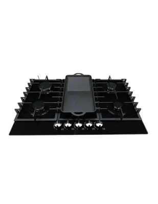 Parrilla a gas lp empotrable Shorbull con comal