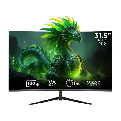 Monitor gamer curvo 31.5 dxt 1ms 180hz fhd va dp hdmi negro