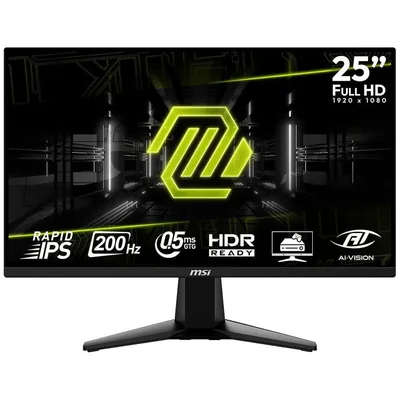 Monitor gamer 25" msi mag 255f e20 0.5ms 200hz rapid ips fhd
