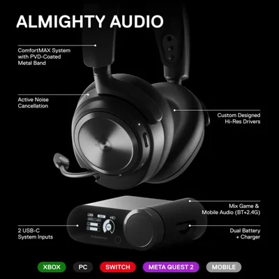 SteelSeries Arctis Nova Pro - Auriculares inalámbricos multisistema pa
