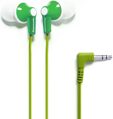 Audífonos alámbricos Panasonic RP-HJE120-G con conector de 3.5 mm color verde