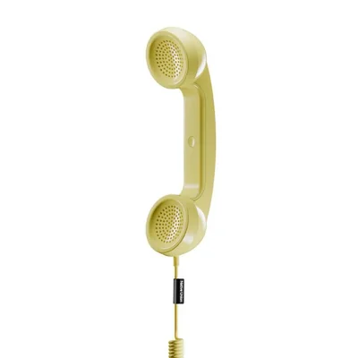 Audífono micrófono pop teléfono retro usb-c native union amarillo