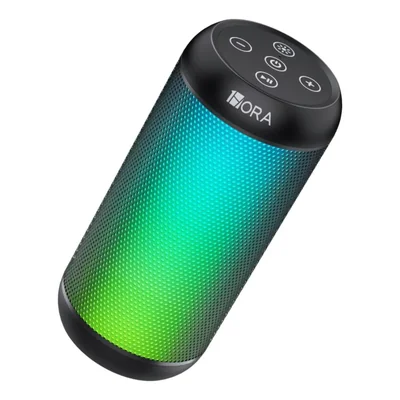 1 Hora Bocina Bluetooth Portátil 10W, Altavoz Inalámbrico con Luces RG
