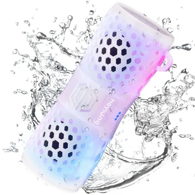 HEYSONG Bocina Bluetooth, Bocina Portátil Impermeable para Ducha con L