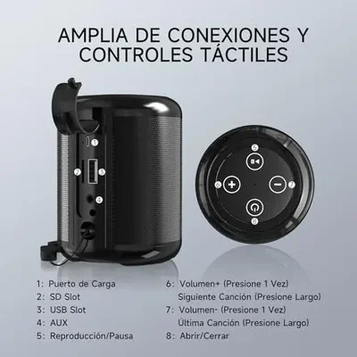 Bocina 1HORA BOC062 con Powerbank Xiaomi FastCharger 18 w 20 000 mHa