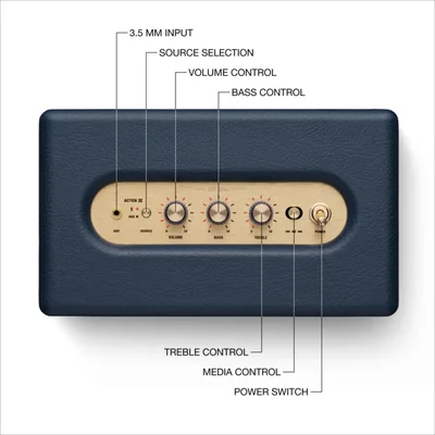 Bocina Bluetooth Marshall Acton III azul medianoche