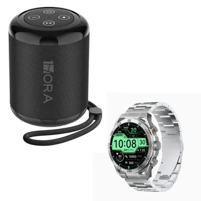 Bocina 1HORA BOC062 con Smartwatch Filwans GTR Plata